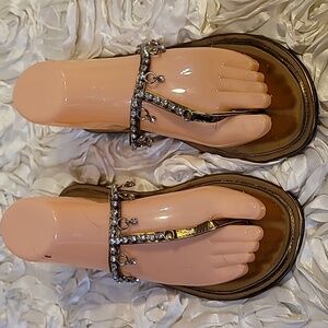 Old Navy Womens Sandals Rhinwstones Sz 8